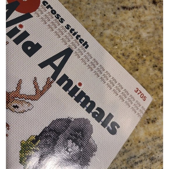 Vintage 50 Wild Animals American School of Needlework Cross Stitch Patterns 3705 - Picture 3 of 10